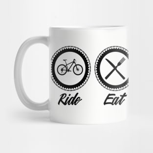 Ride, Eat, Sleep, Repeat art for bike lovers and bycicle riders Mug